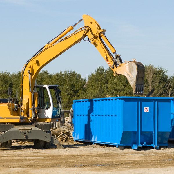 what size residential dumpster rentals are available in Randalia